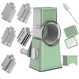 YUOFD Rotary Cheese Grater, Handheld Cheese Shredder with 6 Blades, Vegetable Slicing, Shredding and Dicing Tools