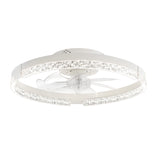 Zardon 20-Inch Flush Mount Ceiling Fan with Light - Remote Control, 6-Speed, Black/White for Indoor Use