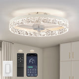 xsd1 Zardon 20" Modern Ceiling Fan with Light and Remote Control & App Control