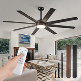 Zardon 65-Inch Ceiling Fan with Light - Remote Control, 6-Speed, Black/Electroplated Gold/Sand Nickel/Oil Bronze/Brown