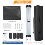 SANOPY 10'x10' EZ Pop Up Canopy Tent Outdoor Party Instant Shelter Portable Folding Beach Canopy with 4 Sandbag & Carrying Bag, Black