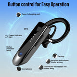 Bluetooth 5.4 Single Ear Business Earbuds,  20Hrs Call Time  Wireless Headset, 120 Hours Standby Time, Compatible for iPhone Android Cell Phones Driving/Business/Office