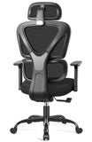 Coolhut Ergonomic Office Chair, High Back Adjustable Computer Desk Chair with Lumbar Support, 300lb, Black