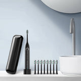 Operan Electric Sonic Toothbrush for Adults with 5 Modes, IPX7 Waterproof, 8 Brush Heads, Travel Case, Black