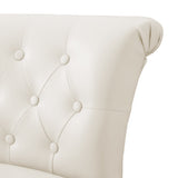 Dycanpo 26" Swivel Bar Stools Set of 3 with Back & Footrest, Counter Stools for Kitchen ,White-Faux Leather