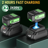 Brefac Leaf Blower 40V 700CFM 180MPH, Brushless Motor with 2 X 4.0Ah Batteries and Fast Charger