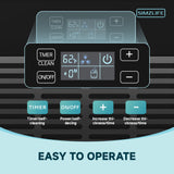 Simzlife 80lbs/24H Undercounter Commercial Ice Maker, Freestanding/Built-In Ice Machine with Clear Cube