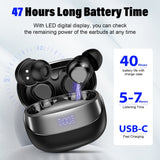 Sleep Headphones, Noise Cancelling Wireless Earphones for Side Sleepers, Bluetooth 5.4 in Ear Light-Weight Sleep Earbuds, 47H Playtime Clear Calls Earphones for Sleeping, Exercise, Working, Hiking
