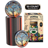 Weswose 50pcs Regular Mouth Canning Lids with Sealing - Mason Jar Lids for Canning, Reusable Leak Proof Split-Type Gold Lids, Food Grade Material