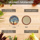 Weswose 50pcs Regular Mouth Canning Lids with Sealing - Mason Jar Lids for Canning, Reusable Leak Proof Split-Type Gold Lids, Food Grade Material