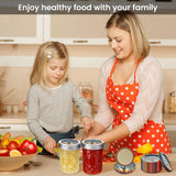 Weswose 50pcs Regular Mouth Canning Lids with Sealing - Mason Jar Lids for Canning, Reusable Leak Proof Split-Type Gold Lids, Food Grade Material