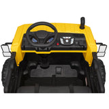24V Ride on Toys 2 Seater Ride on Dump Truck w/ Remote Control, 2x200W Ride on Truck Car w/ Dump Bed, 3 Speeds, Shovel, Bluetooth/Music, Big Kids, Yellow