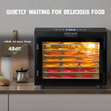 Cercker Food Dehydrator Machine 7 Stainless Steel Trays, 6ft² Jerky Dehydrator 800W, 190ºF Food Dryer