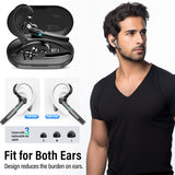 Bluetooth Headset, Single-Ear Bluetooth Earpiece with ENC Mic with HiFi Stereo Sound, 72 Hours Talking Time Wireless Headset V5.3 with 400mAh Charging Case for iOS Android Cell Phones, Black