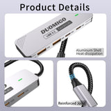 Duomigo USB-C 3.2 Hub 4 in 1 10Gbps,With 2 USB C 3.2 & 2 USB-A 3.2, USB 3.2 Gen 2 Splitter USB Expander for Chromebook Surface Pro 3 iMac PS4 Laptop Xbox Flash Drive
