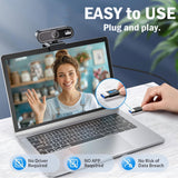 RONY 4K Webcam with Auto Focus & Noise-Canceling Mic:  Plug & Play PC Camera for Windows 11/10/8/7,  Vista/7/8/10, Mac, Android, Linux
