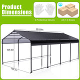 SANOPY Metal Carport 10'x30' Heavy Duty Garage Car Port for Cars and Boats