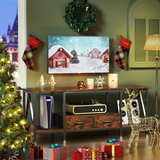 Behost TV Stand for 65 Inch, Dresser TV Stand with 2 Large Dresser Drawers, Entertainment Center with 3 Open Storage Shelf, Rustic Brown, Medium