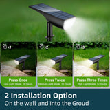 Acpouw Solar Lights Outdoor, Solar Spot Lights Outdoor 6500K Daylight White, Solar Landscape Spotlights for Garden Yard Patio Driveway Porch, 6-Pack