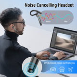 Bluetooth Headset, Single-Ear Bluetooth Earpiece with ENC Mic with HiFi Stereo Sound, 72 Hours Talking Time Wireless Headset V5.3 with 400mAh Charging Case for iOS Android Cell Phones, Black