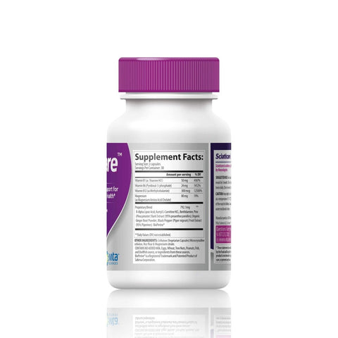 Vita-Sciences Sciaticare Nerve Support Supplement with 40X Strength Natural R-ALA Formula – Targeted Comfort for Lower Back, Hips, Legs & Feet,60Count,1(Pack)