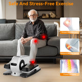 TCISA Under Desk Elliptical Machine,Electric Portable Pedal Exerciser for Seniors,Home and Office Workout,Remote Control & 12 Adjustable Speeds,Black