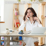 Magnetic Wireless Portable Charger, 10000mAh Power Bank with PD20w Fast Charging, USB C in&Out Battery Pack, Compatible with Mag-Safe for iPhone 16/15/14/13/12 Series, Samsung, Android, and More