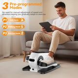 TCISA Under Desk Elliptical Machine,Electric Portable Pedal Exerciser for Seniors,Home and Office Workout,Remote Control & 12 Adjustable Speeds,Black