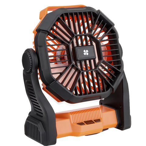 Camping Fan with LED Lantern, 11000mAh Portable Battery Operated Outdoor Fan, Personal Rechargeable Fan for Travel, Hiking, Fishing, Picnic（Orange）