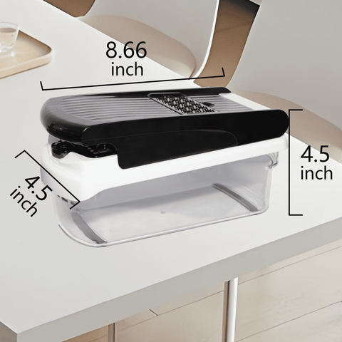 YUOFD Vegetable Chopper, 15-in-1 Food Choppers for Kitchen with 7 Stainless Steel Blades, Black