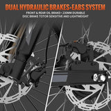 Ridingtimes GT73 Electric Motorbike 18.2AH*2 Electric BIKE with 25" tires digital screen Carbon Steel,BLACK