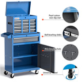 Tool Chest 7-Drawer | 40'' Large Rolling Tool Chest with Wheels | Detachable Top Metal Tool Box | Garage Storage Cabinet for Repair Room,Warehouse | Rolling Tool Box with Hooks,Liners,Tray Divider