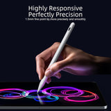 Duomigo Stylus Pen for iPad With Ultra-Fast Charging, Innovative Tilt Sensitive Pencil Alternative, Compatible with iPad 6th-9th Gen, iPad Air 3rd/4th, iPad Pro 11‑12.9", and iPad Mini