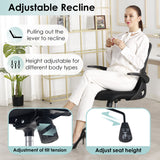 Coolhut Office Computer Desk Chair, Ergonomic Mesh Rolling Work Swivel Task Chairs with Wheels, Comfortable Lumbar Support, Comfy Flip-up Arms for Home, Bedroom, Study, Student, 300lbs, Black