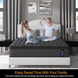 Viscountess Full Mattress 10 inch Hybrid Mattress in a Box Gel Foam Medium Firm Euro Top,Adult