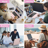 Akocrsiy 15.6 Laptop Computer, 12GB RAM 512GB SSD, Intel Alder Lake N150 (up to 3.6GHz), Windows 11 Pro Laptop Computer Pink, for Student, Home Office, Business