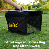 Brefac 40V (2 x 20V) 17'' Cordless Lawn Mower, Multi-Functional Grass Cutter with 4.0Ah Battery, 6 Adjustable Height Settings, Durable Manganese Steel Blades, Easy to Use for Medium to Large Lawn