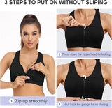WQD 2 Pack Yoga Sports Bras for Women High Impact Padded Wirefree Seamless Support for Yoga Running Training Gym Workouts