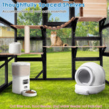 Catio Outdoor Cat Enclosure Large Walk in Cat House for Mulitiple Cats