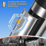 Stainless Steel Toilet Plunger, Sink Plunger Plumbing Tools with Visual Barometer for Sink, Toilets, Bathroom, Kitchen, Clogged Pipe