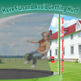 Mersco 8ft Trampoline for Kids Adults,Outdoor Trampoline with Enclosure,BasketballHoop and Ladder,Upright-Poled Backyard Trampoline with Total Loading 880Lbs,Birthday Gifts,Green