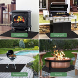 Under Grill Mat for Outdoor Grill, Double-Sided Fireproof Grill Pad, Indoor Fireplace/Fire Pit Mat, Oil-Proof Waterproof BBQ Protector for Decks and Patios，65 x 48 inches
