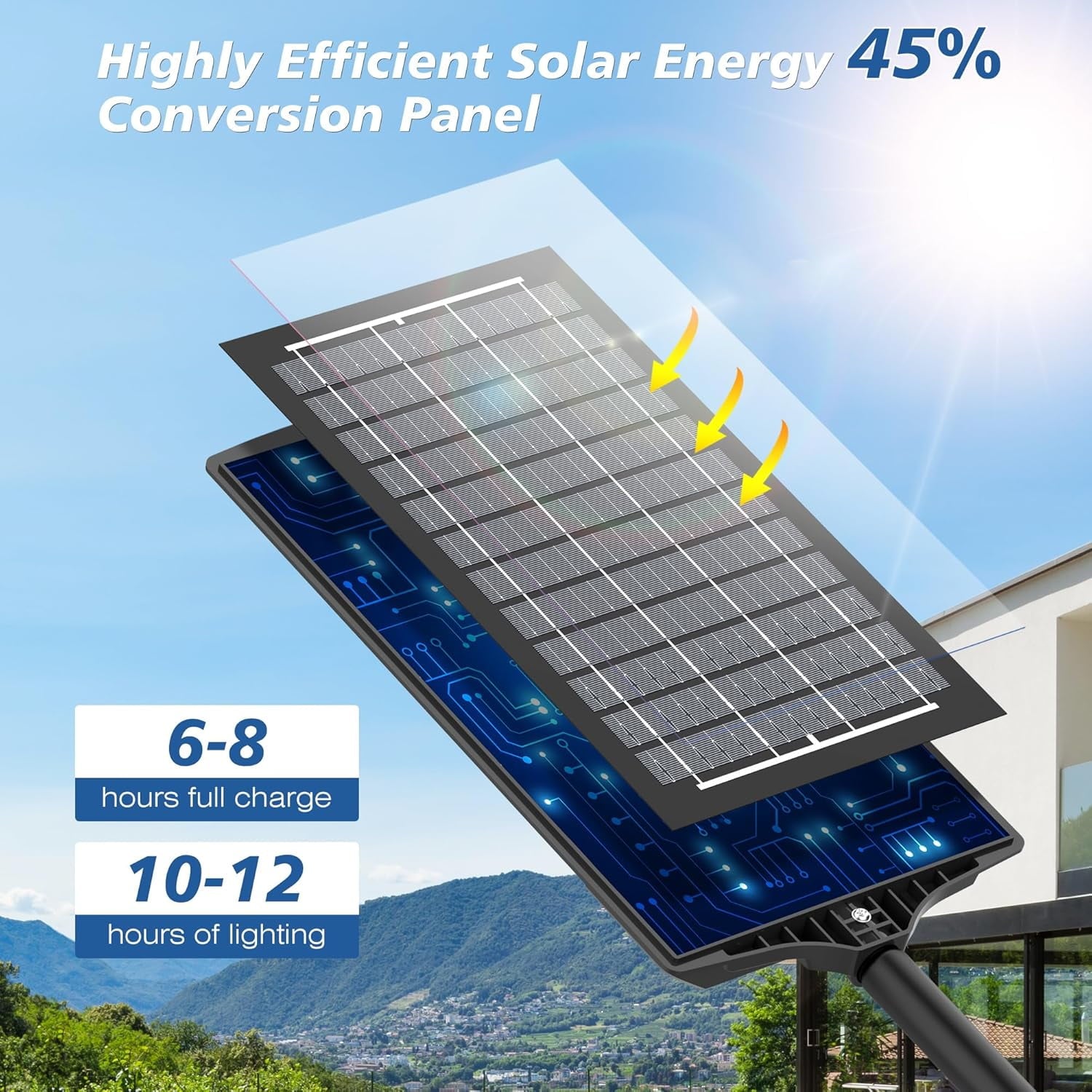 Solar Powered Outdoor Lights Solar Lights Solar Street Lights Pole Barn Commercial Parking Lot Lights Outdoor Dusk to Dawn Solar Security Flood Light Motion Sensor Remote Control Led Lamp