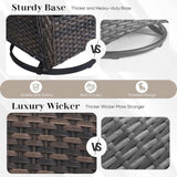 Bellefurn Luxury Patio Swivel Rocker Chairs Wicker Chair,Outdoor Swivel Chairs Set of 2,Swivel Glider Lounge Chairs with Side Table for Patio Balcony,Porch,Garden