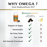 Premium Sea Buckthorn Oil Softgels with Omega-7, Max Potency, 120 Count - Supports Skin, Gut, and Overall Wellness-1（Pack)（