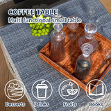 7 Pieces Outdoor Patio Furniture Set, Rattan Sectional Sofa, Conversation Set with Waterproof Cushion and Coffee Table, for Deck, Backyard, Garden, Peacock Blue