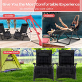Zero Gravity Chair,VECUKTY Patio Lawn for Indoor and Outdoor Chairs ,500lbs Oversized XL 29IN Ergonomic Lounge Folding Reclining Chair,Black