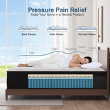 Duchessz Queen Mattress 14 Inch Hybrid Mattress In a Box EuroTop with Gel Memory Foam and Individually Pocket Innerspring Support for Motion Isolation Edge