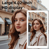 Magnetic selfie display for mobile phones, real-time camera sync, Bluetooth remote control button, stand-alone photo taking