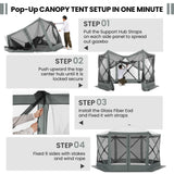SANOPY 12x12 Portable Screen House Room Pop up Gazebo Outdoor Camping Tent with Carry Bag